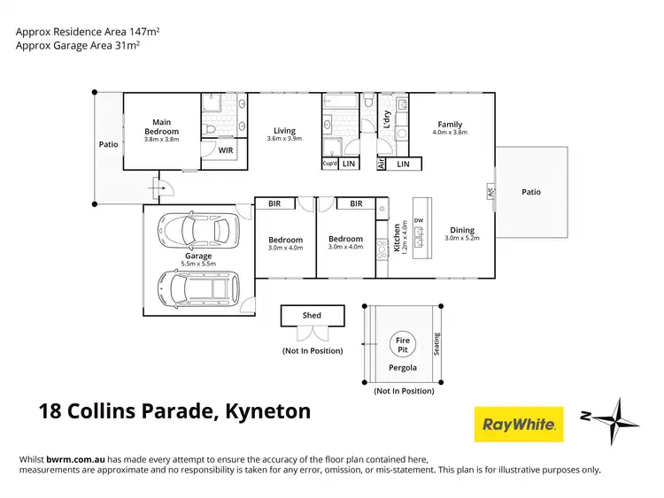 Floorplan of Homely house listing, 18 Collins Parade, Kyneton VIC 3444