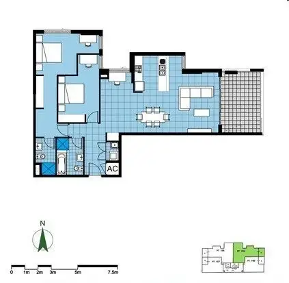 Floorplan of Homely apartment listing, 303/39 Rhodes Street, Hillsdale NSW 2036