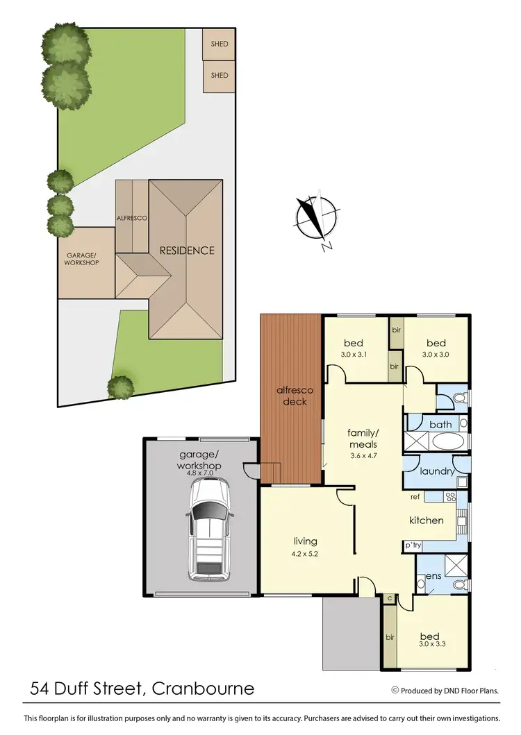 Floorplan of Homely house listing, 54 Duff Street, Cranbourne VIC 3977
