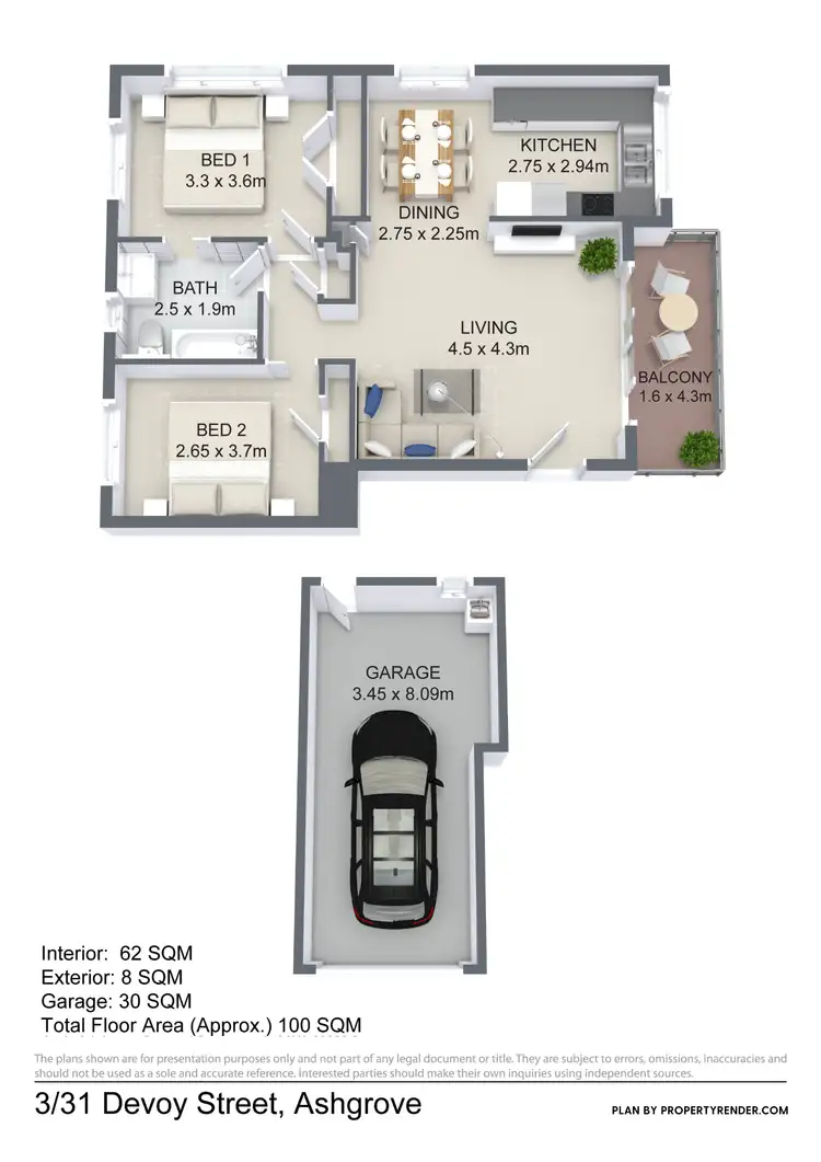 Floorplan of Homely unit listing, 3/31 Devoy  Street, Ashgrove QLD 4060