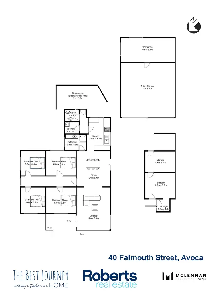 Floorplan of Homely house listing, 40 Falmouth Street, Avoca TAS 7213