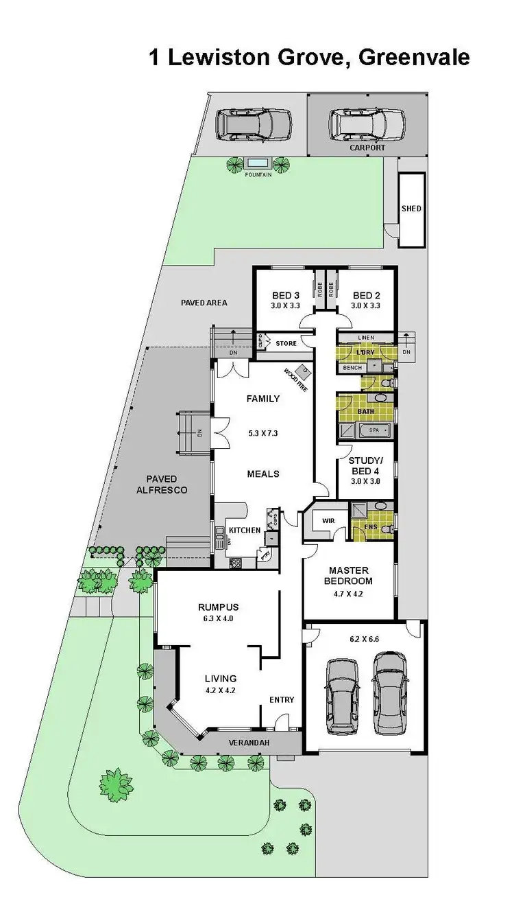 Floorplan of Homely house listing, 1 Lewiston Grove, Greenvale VIC 3059