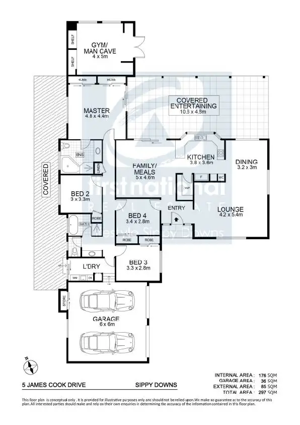 Floorplan of Homely house listing, 5 James Cook Drive, Sippy Downs QLD 4556