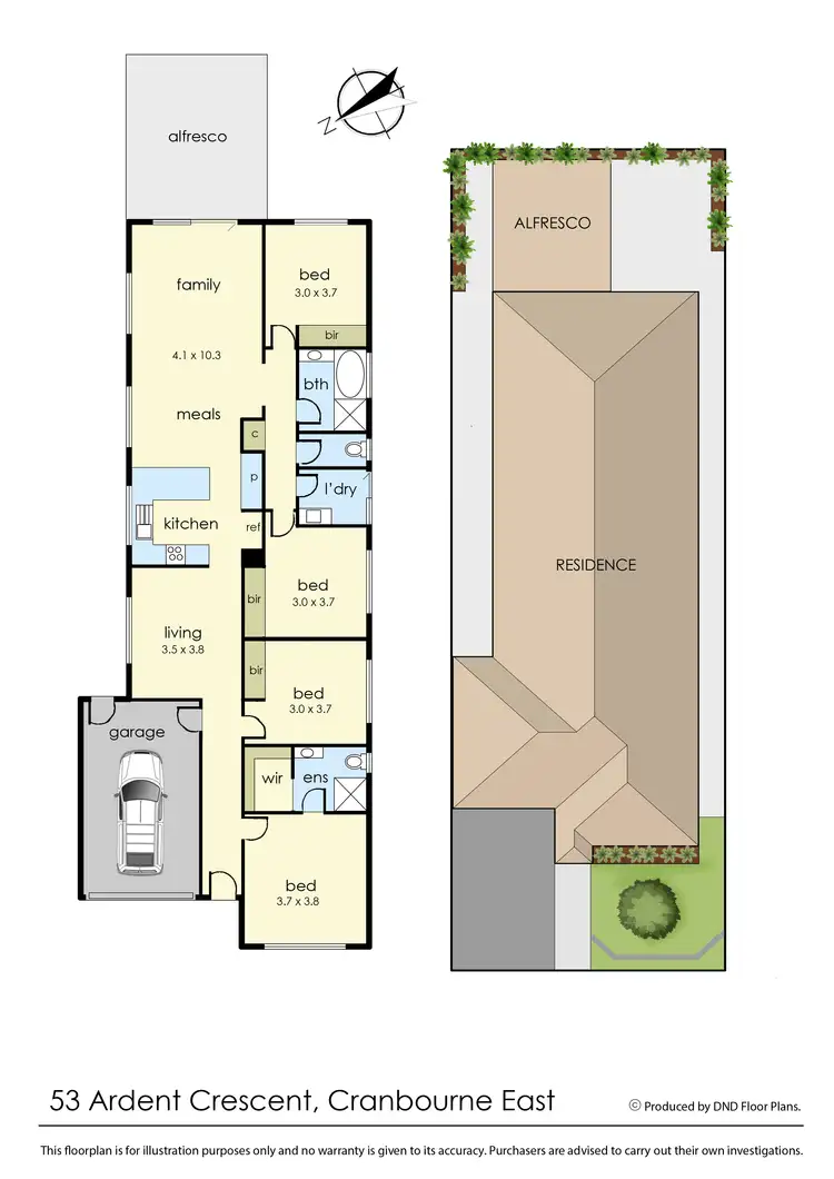 Floorplan of Homely house listing, 53 Ardent Crescent, Cranbourne East VIC 3977