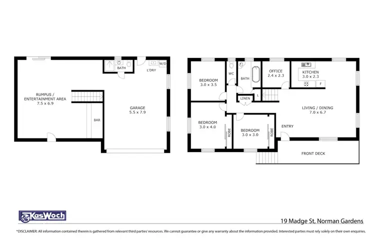 Floorplan of Homely house listing, 19 MADGE STREET, Norman Gardens QLD 4701