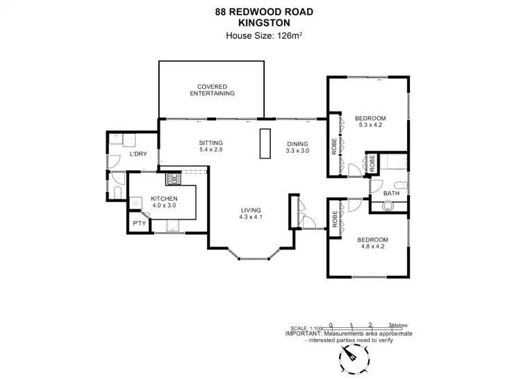 Floorplan of Homely house listing, 88 Redwood Road, Kingston TAS 7050