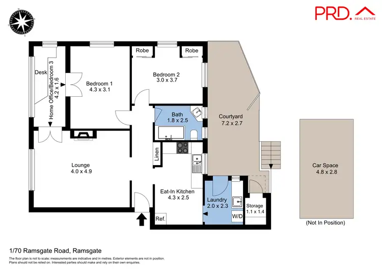Floorplan of Homely unit listing, 1/70 Ramsgate Road, Ramsgate NSW 2217