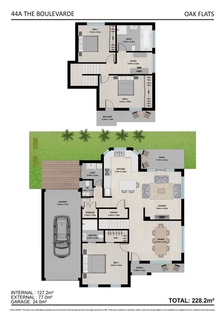 Floorplan of Homely house listing, 44a The Boulevarde, Oak Flats NSW 2529