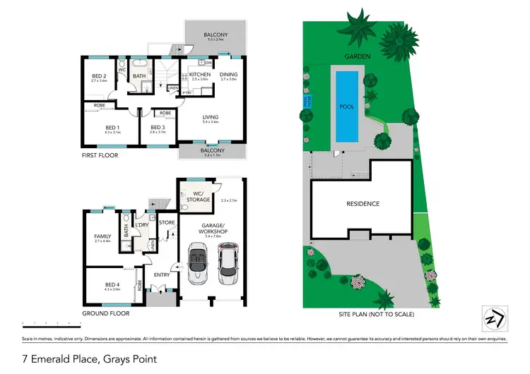 Floorplan of Homely house listing, 7 Emerald Place, Grays Point NSW 2232