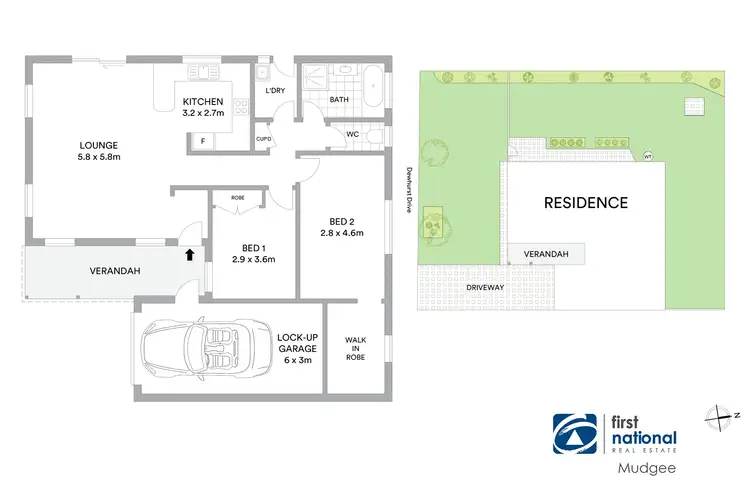 Floorplan of Homely unit listing, 2/56 Dewhurst Drive, Mudgee NSW 2850