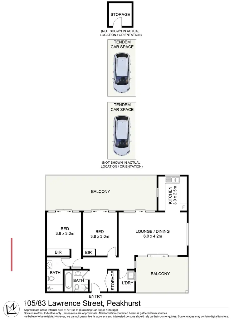 Floorplan of Homely unit listing, 105/83 Lawrence Street, Peakhurst NSW 2210