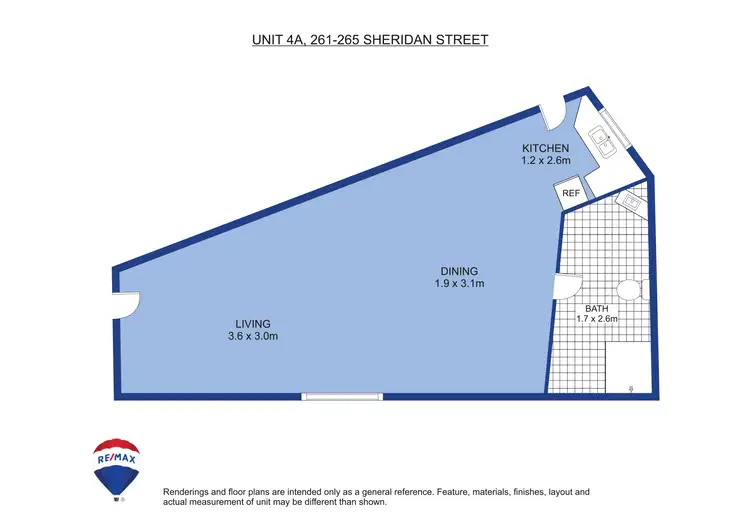 Floorplan of Homely studio listing, 32/261-265 Sheridan Street, Cairns North QLD 4870