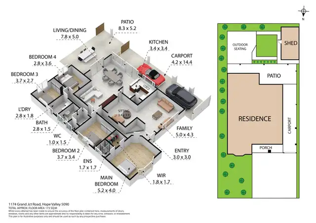 Floorplan of Homely house listing, 1174 Grand Junction Road, Hope Valley SA 5090