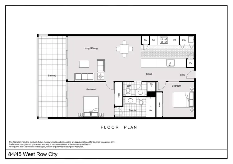 Floorplan of Homely apartment listing, 84/45 West Row, City ACT 2601