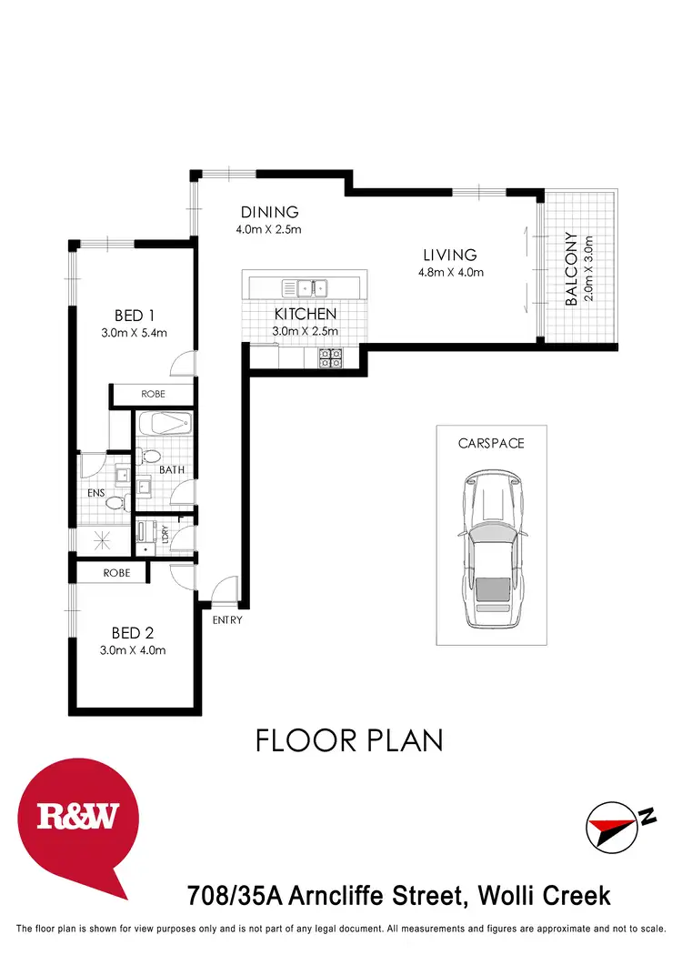 Floorplan of Homely apartment listing, A708/35 Arncliffe Street, Wolli Creek NSW 2205