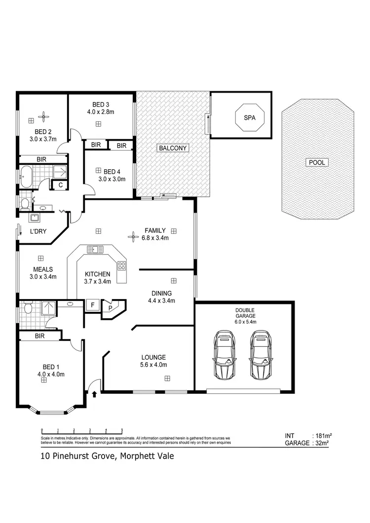 Floorplan of Homely house listing, 10 Pinehurst Grove, Morphett Vale SA 5162