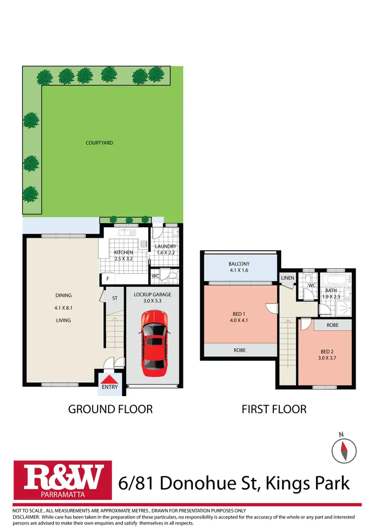 Floorplan of Homely townhouse listing, 6/81 Donohue Street, Kings Park NSW 2148