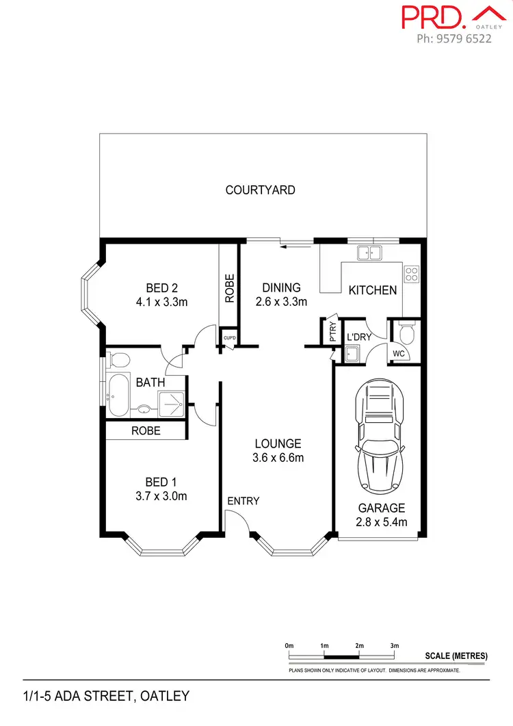 Floorplan of Homely villa listing, 1/1-5 Ada Street, Oatley NSW 2223