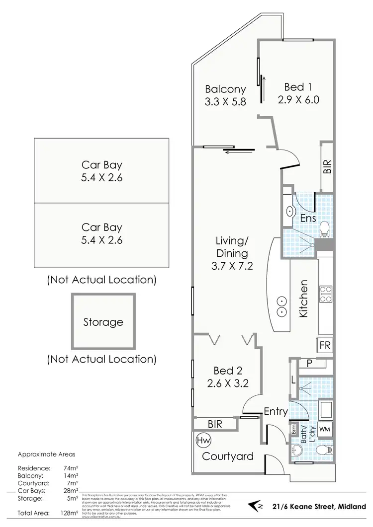 Floorplan of Homely apartment listing, 21/6 Keane Street, Midland WA 6056