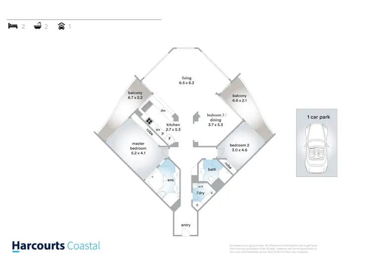 Floorplan of Homely apartment listing, 1705/3400 Surfers Paradise Boulevard, Surfers Paradise QLD 4217
