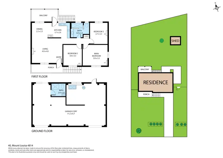 Floorplan of Homely house listing, 40 Mount Louisa Drive, Mount Louisa QLD 4814