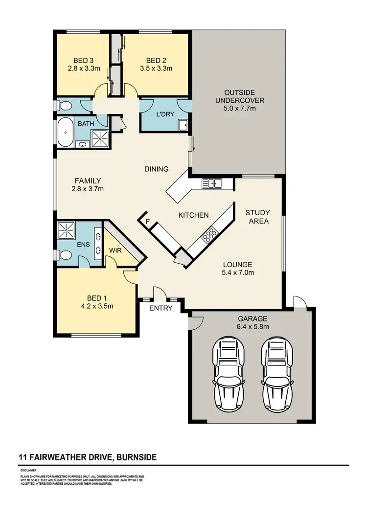 Floorplan of Homely house listing, 11 Fairweather Drive, Burnside VIC 3023