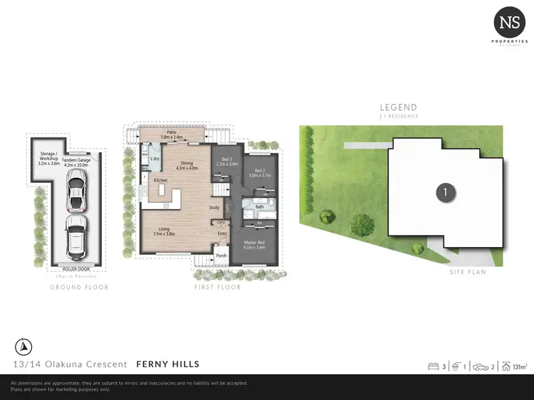 Floorplan of Homely townhouse listing, 13/14 Olakuna Crescent, Ferny Hills QLD 4055