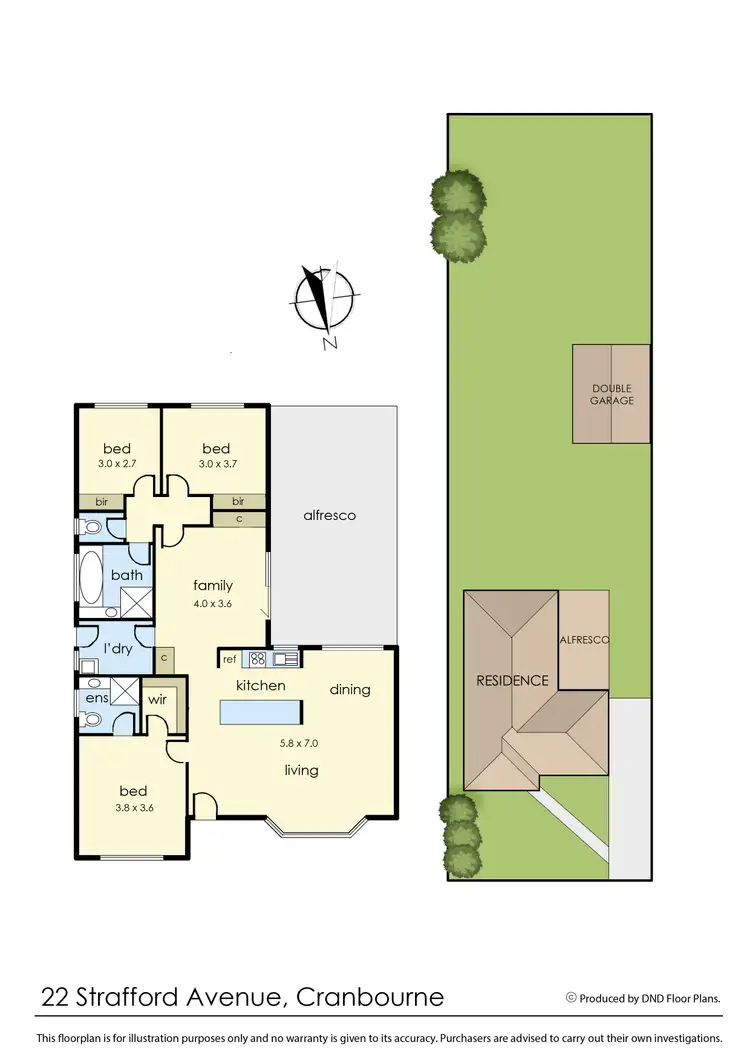 Floorplan of Homely house listing, 22 Strafford Avenue, Cranbourne VIC 3977