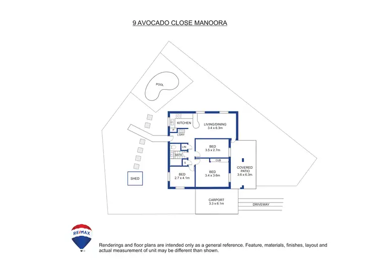 Floorplan of Homely house listing, 9 Avocado Close, Manoora QLD 4870
