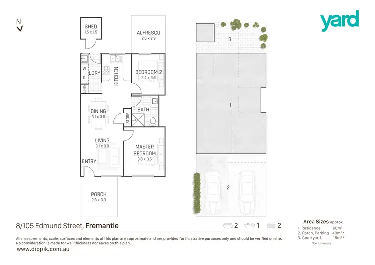 Floorplan of Homely villa listing, 8/105 Edmund Street, Fremantle WA 6160