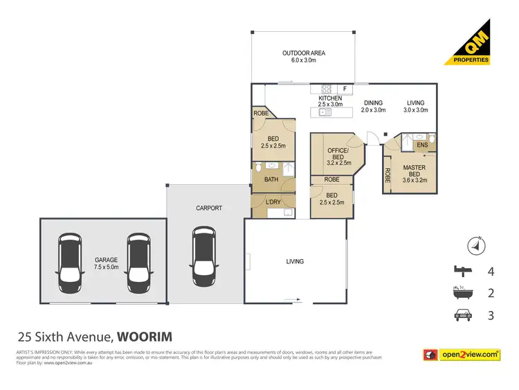 Floorplan of Homely house listing, 25 Sixth Avenue, Woorim QLD 4507