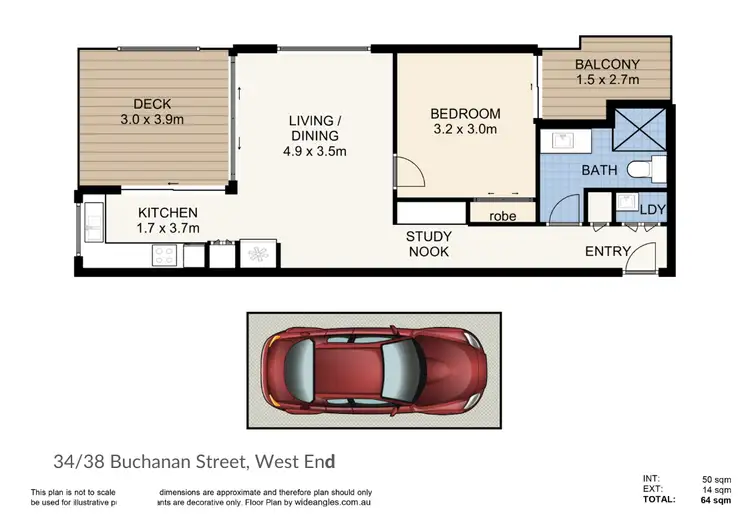 Floorplan of Homely apartment listing, 73/38 Buchanan Street, West End QLD 4101