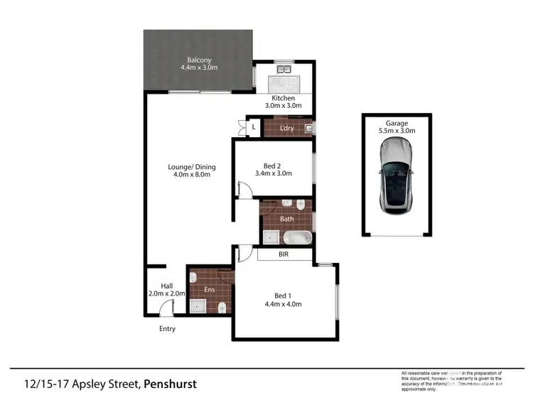 Floorplan of Homely unit listing, 12/15-17 Apsley Street, Penshurst NSW 2222