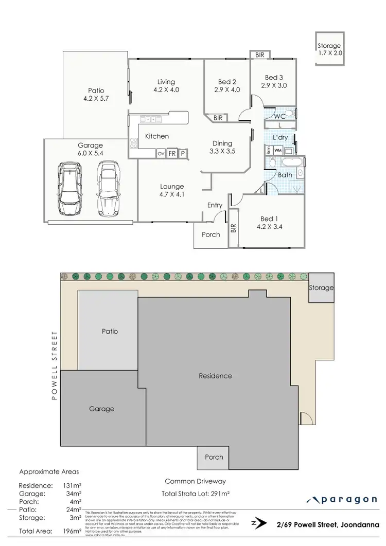 Floorplan of Homely villa listing, 2/69 Powell Street, Joondanna WA 6060