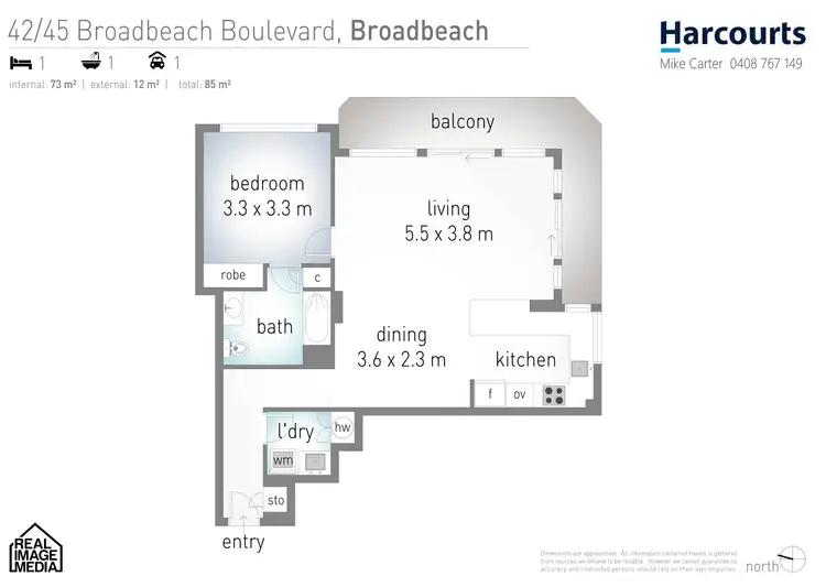 Floorplan of Homely apartment listing, 42/39-45 Broadbeach Boulevard, Broadbeach QLD 4218