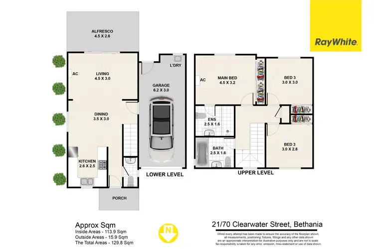 Floorplan of Homely townhouse listing, 21/70-90 Clearwater Street, Bethania QLD 4205