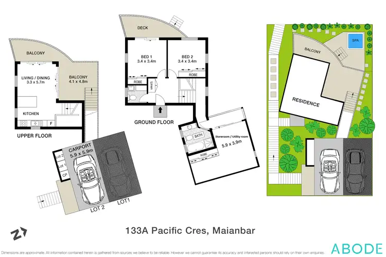 Floorplan of Homely house listing, 133a Pacific Crescent, Maianbar NSW 2230