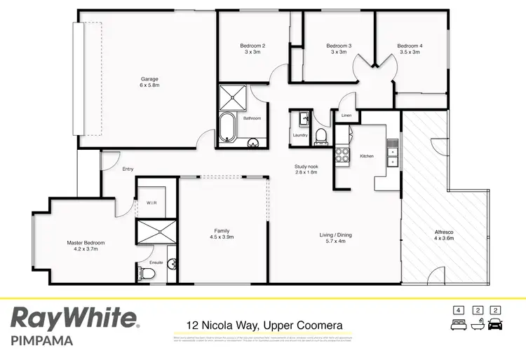 Floorplan of Homely house listing, 12 Nicola Way, Upper Coomera QLD 4209