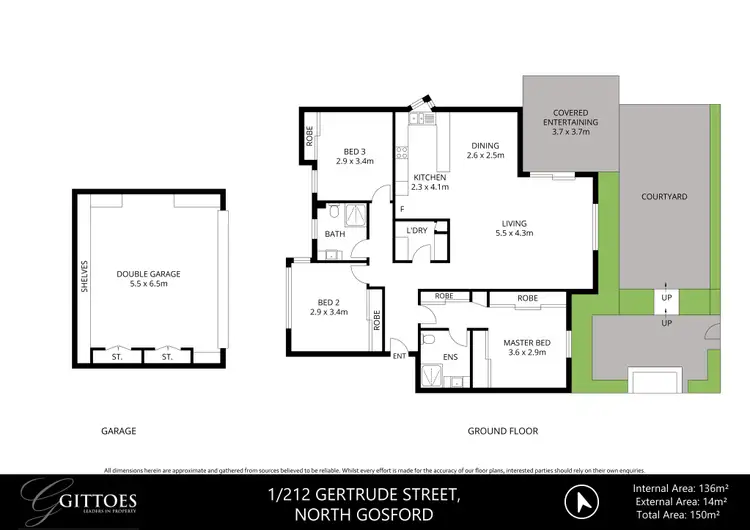 Floorplan of Homely unit listing, 1/212-220 Gertrude Street, North Gosford NSW 2250