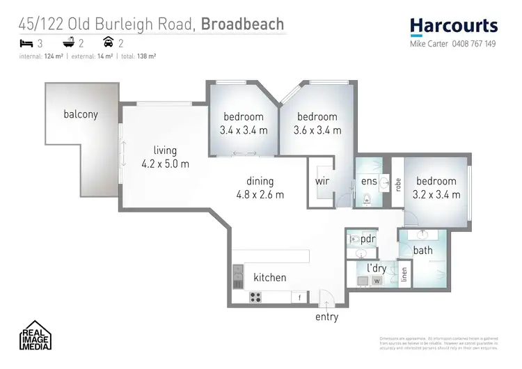Floorplan of Homely apartment listing, 45/53-57 Broadbeach Boulevard, Broadbeach QLD 4218