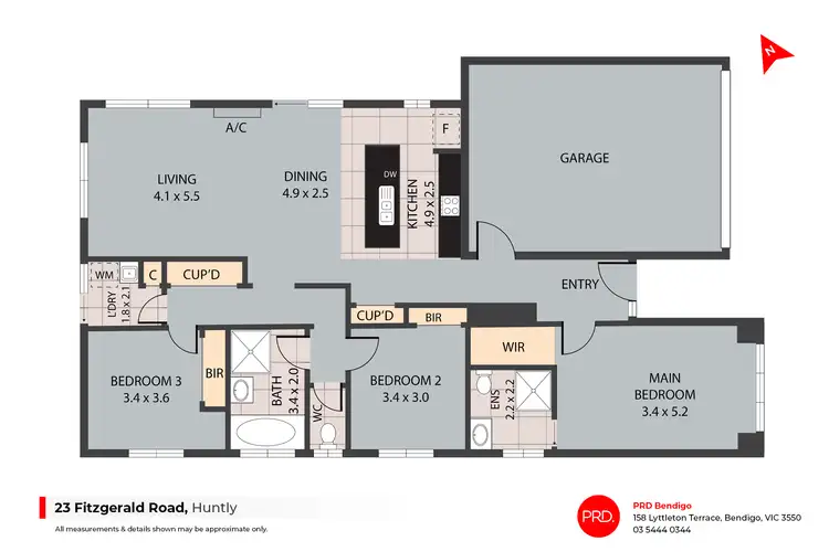 Floorplan of Homely house listing, 23 Fitzgerald Road, Huntly VIC 3551