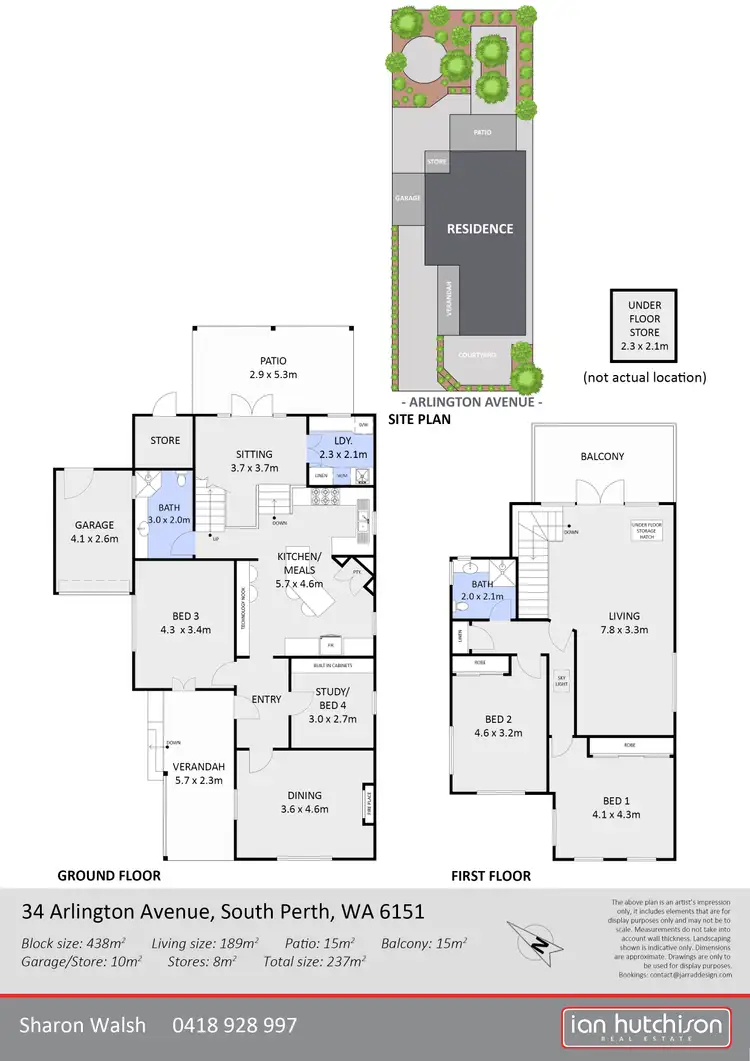 Floorplan of Homely house listing, 34 Arlington Avenue, South Perth WA 6151