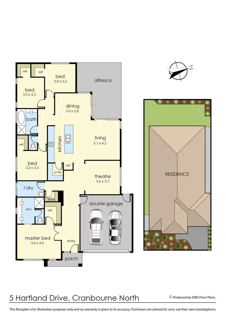 Floorplan of Homely house listing, 5 Hartland Drive, Cranbourne North VIC 3977