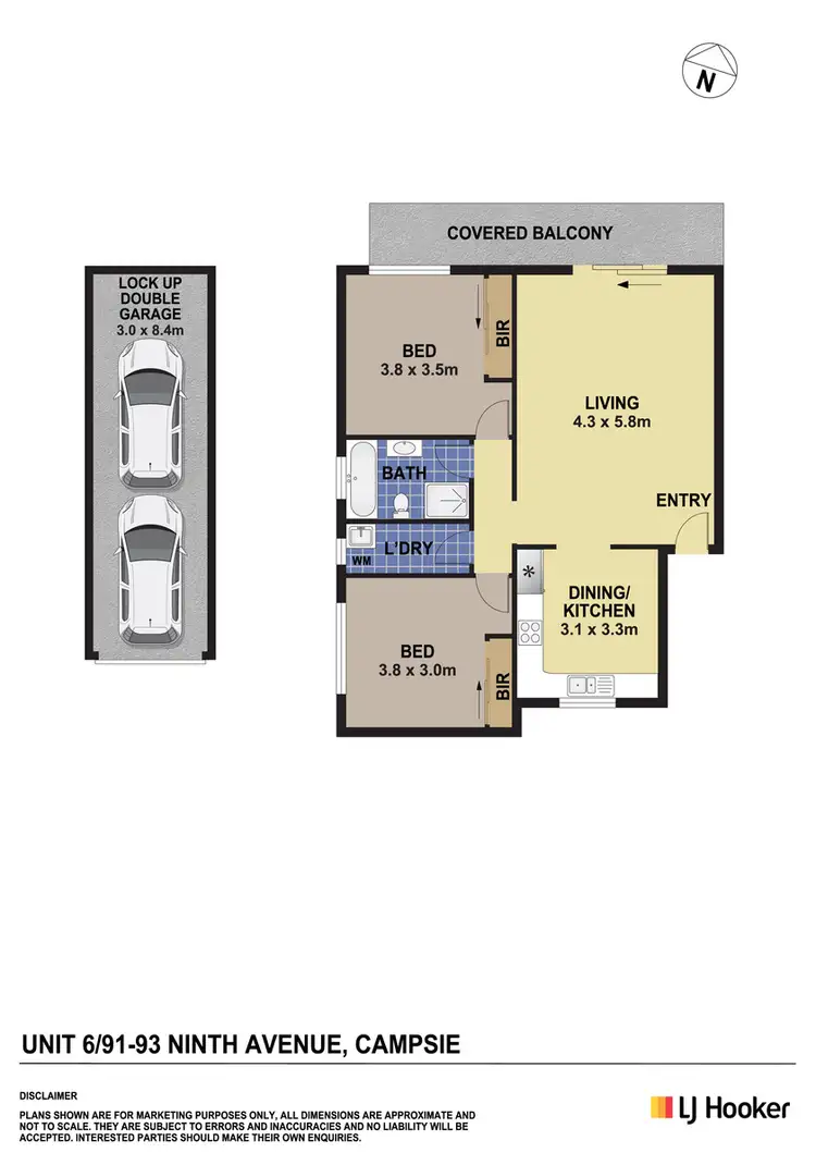Floorplan of Homely apartment listing, 6/91-93 Ninth Avenue, Campsie NSW 2194