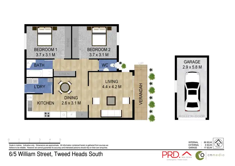 Floorplan of Homely villa listing, 6/5 William Street, Tweed Heads South NSW 2486