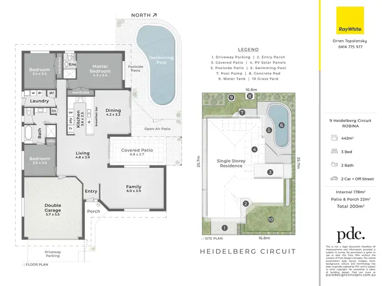 Floorplan of Homely house listing, 9 Heidelberg Circuit, Robina QLD 4226