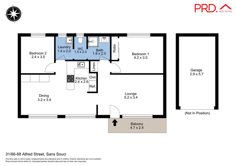 Floorplan of Homely unit listing, 31/86-88 Alfred Street, Sans Souci NSW 2219