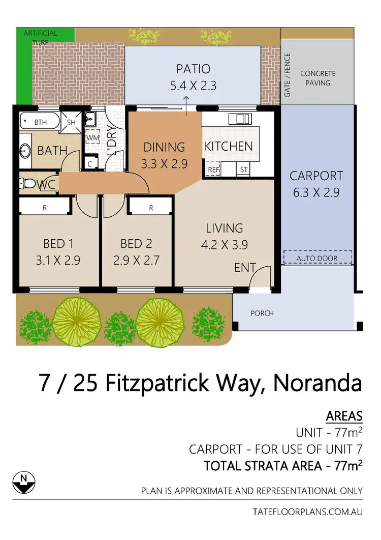 Floorplan of Homely villa listing, 7/25 Fitzpatrick Way, Noranda WA 6062