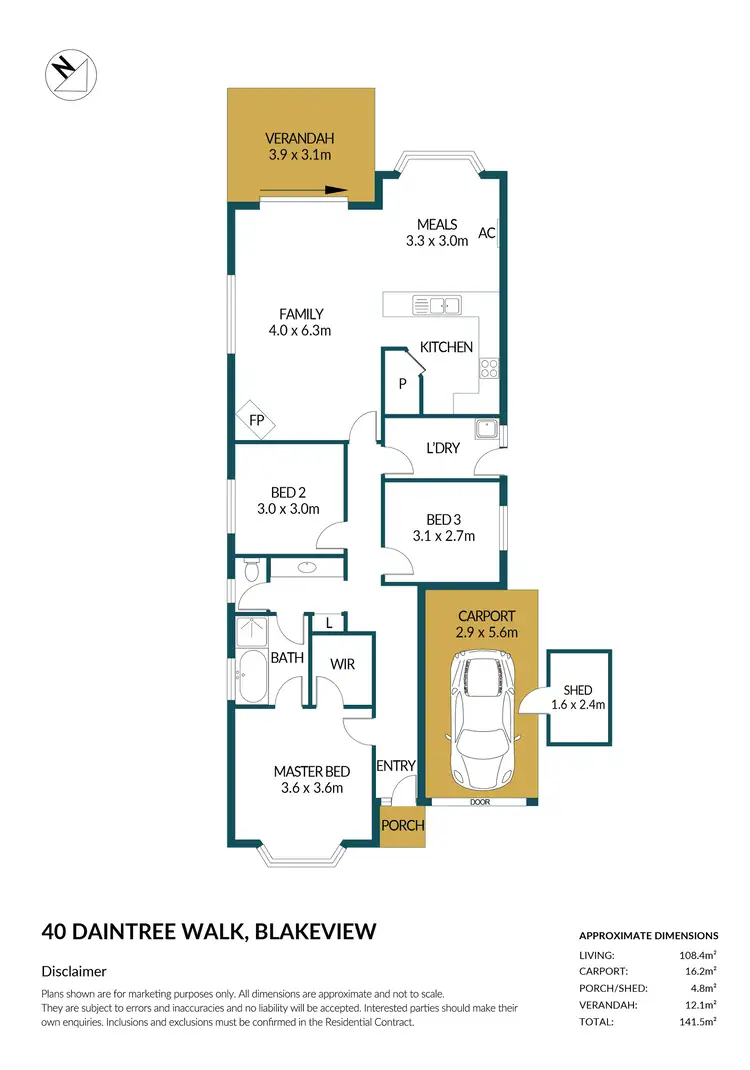 Floorplan of Homely house listing, 40 Daintree Walk, Blakeview SA 5114