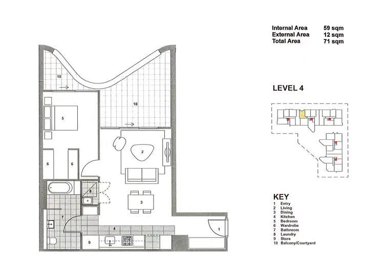 Floorplan of Homely apartment listing, C408/12 Nuvolari Place, Wentworth Point NSW 2127